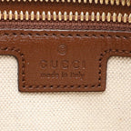 Gucci Shoulder Bag Jumbo GG Beige Brown Canvas Leather Interlocking — view 4