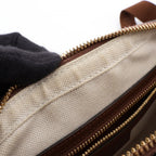 Gucci Shoulder Bag Jumbo GG Beige Brown Canvas Leather Interlocking — view 9
