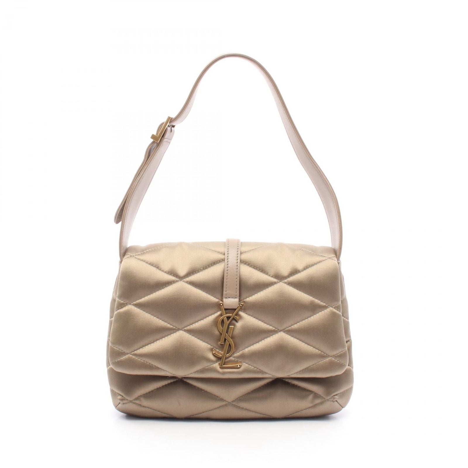 Saint Laurent Paris Shoulder Bag Blanc Fabric Leather le 57