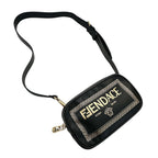 Fendi Shoulder Bag Leather Fender Che Black Crossbody Compact — view 8