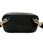 Fendi Shoulder Bag Leather Fender Che Black Crossbody Compact — view 2
