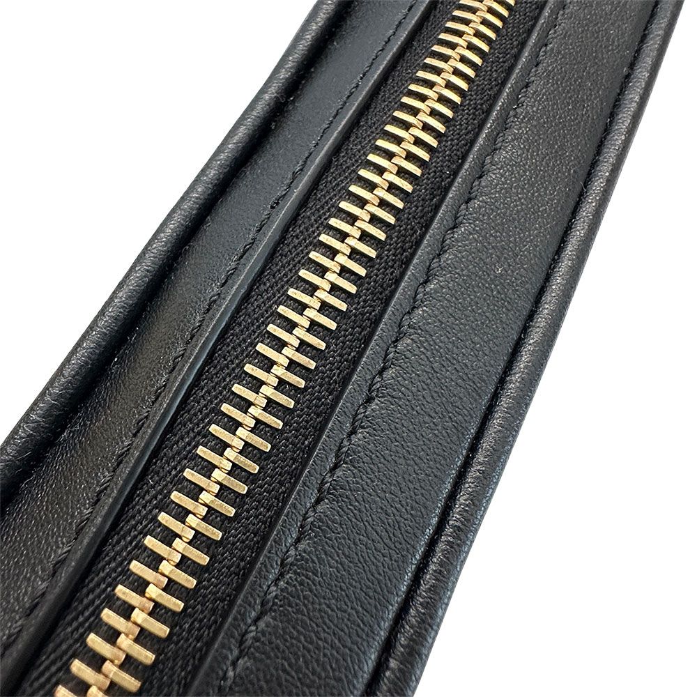 Fendi Shoulder Bag Leather Fender Che Black Crossbody Compact — view 7