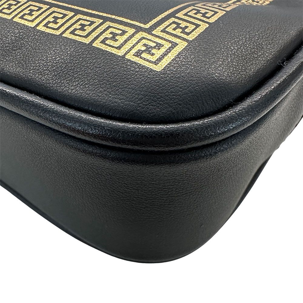 Fendi Shoulder Bag Leather Fender Che Black Crossbody Compact — view 5