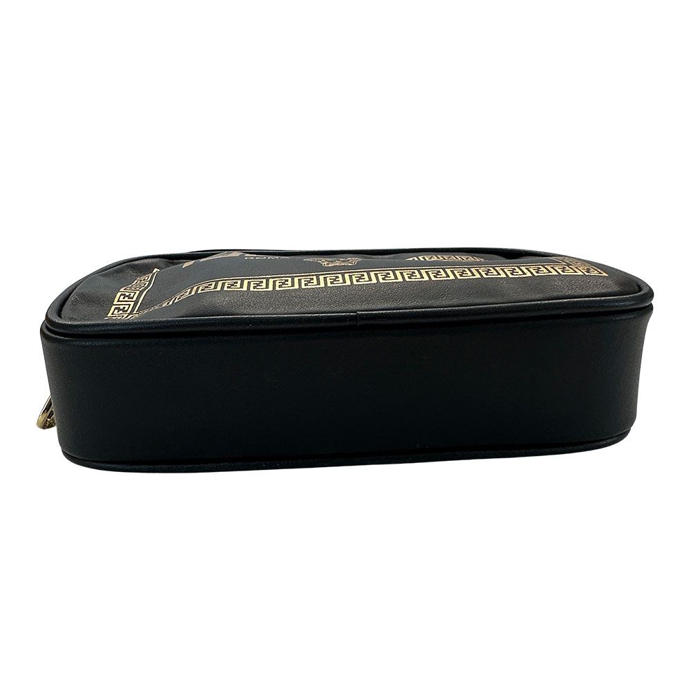 Fendi Shoulder Bag Leather Fender Che Black Crossbody Compact — view 3
