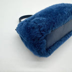 Fendi Shoulder Bag Micro Peekaboo Shearling Blue — view 7