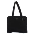 Prada Tote Triangle Plate Logo Nylon Black