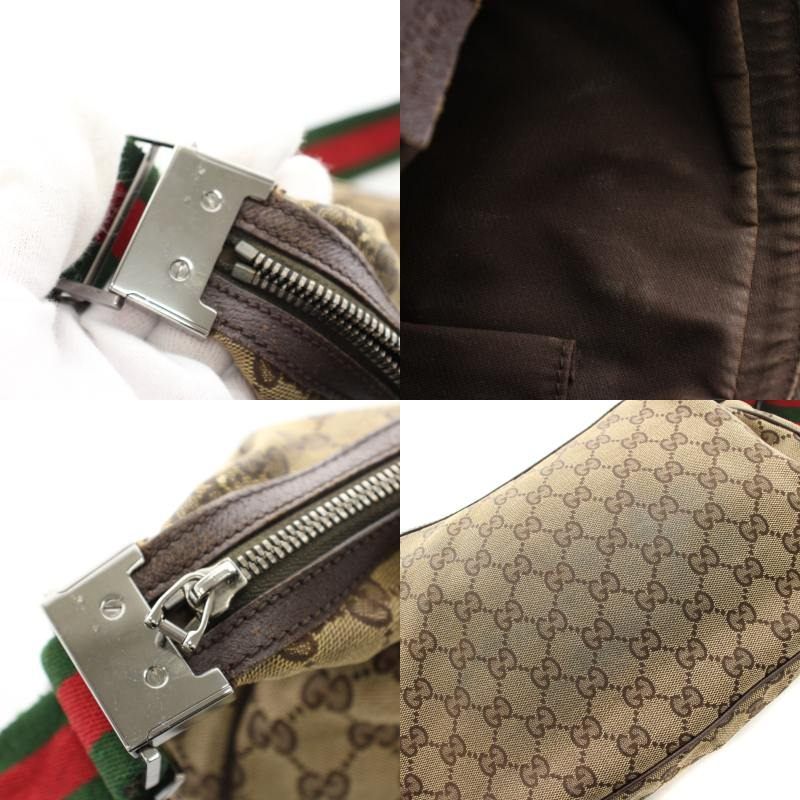 Gucci Shoulder Bag GG Canvas Sherry Line Brown YT — view 8