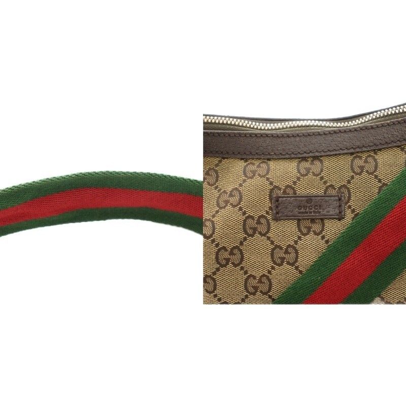 Gucci Shoulder Bag GG Canvas Sherry Line Brown YT — view 7