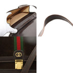 Gucci Parfums Vintage Sherry Line Shoulder Bag GG Logo Suede Leather Brown YT — view 7