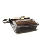 Gucci Parfums Vintage Sherry Line Shoulder Bag GG Logo Suede Leather Brown YT — view 4