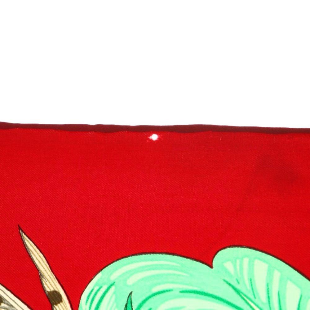 Hermes Carre 90 Mexico Mexique Scarf Buddha Statue Multicolor Red Green SS — view 7