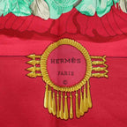 Hermes Carre 90 Mexico Mexique Scarf Buddha Statue Multicolor Red Green SS — view 6