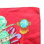 Hermes Carre 90 Mexico Mexique Scarf Buddha Statue Multicolor Red Green SS — view 4