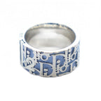 Dior Trotter Ring Logo Silver Color Blue