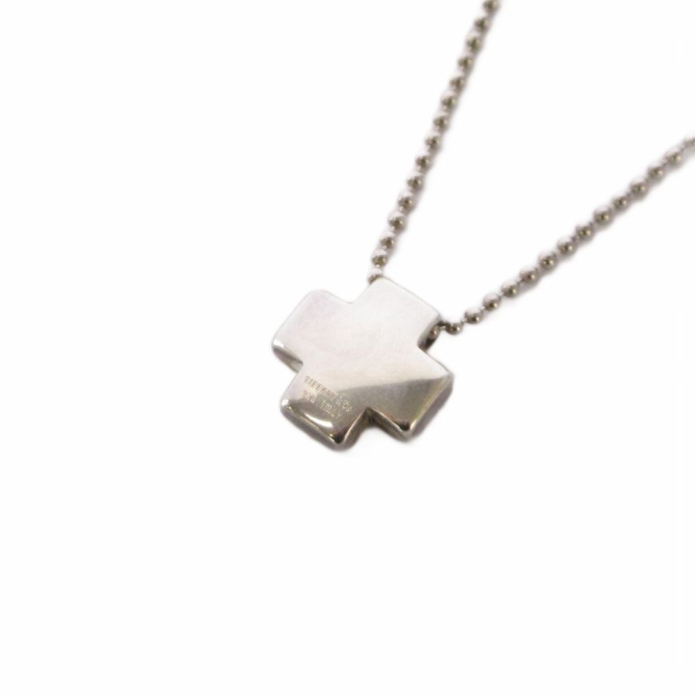 Tiffany & Co Roman Cross Necklace 925 Sterling Silver Color YT