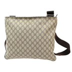 Gucci GG Supreme Shoulder Bag Brown Leather — view 3