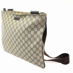 Gucci GG Supreme Shoulder Bag Brown Leather — view 2