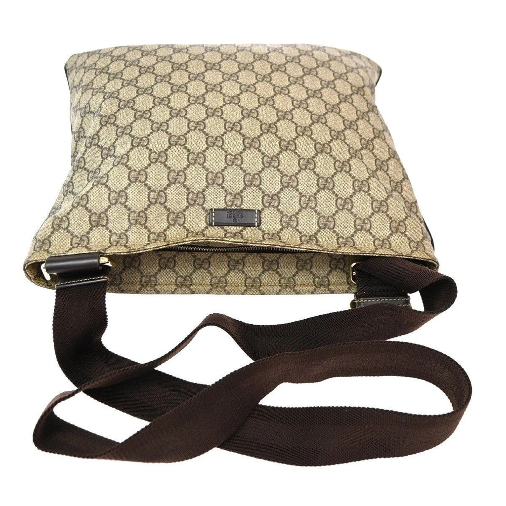 Gucci GG Supreme Shoulder Bag Brown Leather — view 6