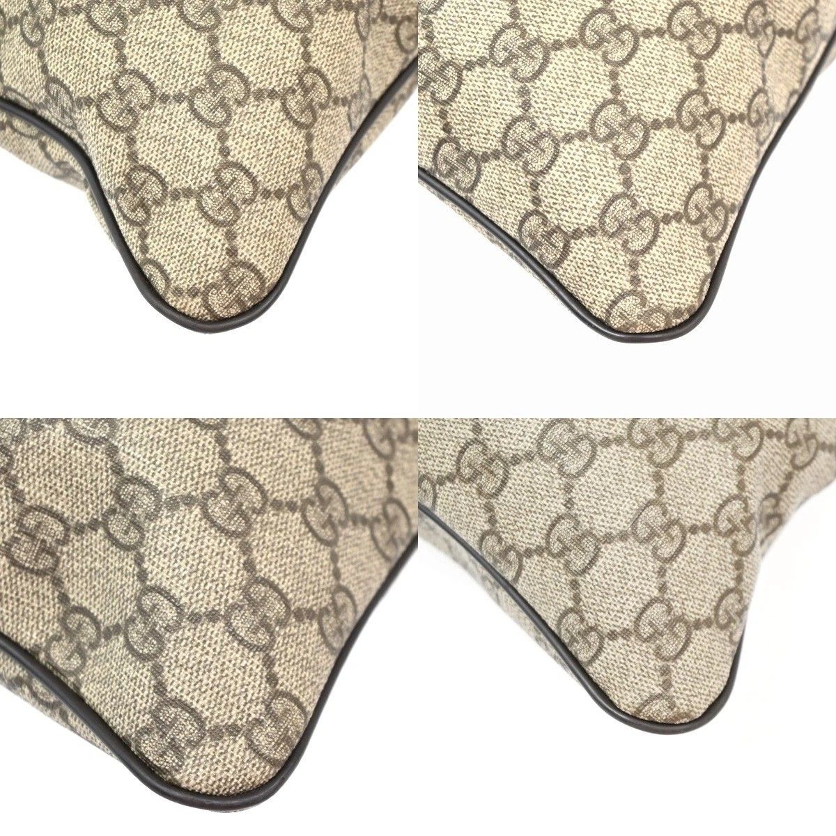 Gucci GG Supreme Shoulder Bag Brown Leather — view 7