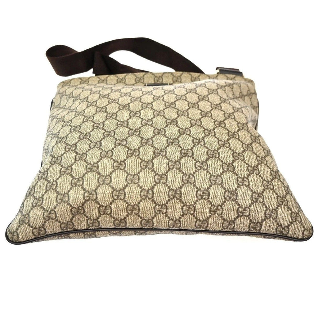 Gucci GG Supreme Shoulder Bag Brown Leather — view 5