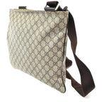 Gucci GG Supreme Shoulder Bag Brown Leather — view 4
