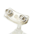 Hermes 925 Sterling Silver Chaine D'ancre Farandole TPM Earrings — view 2