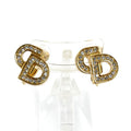 Dior CD Logo Rhinestone Earrings