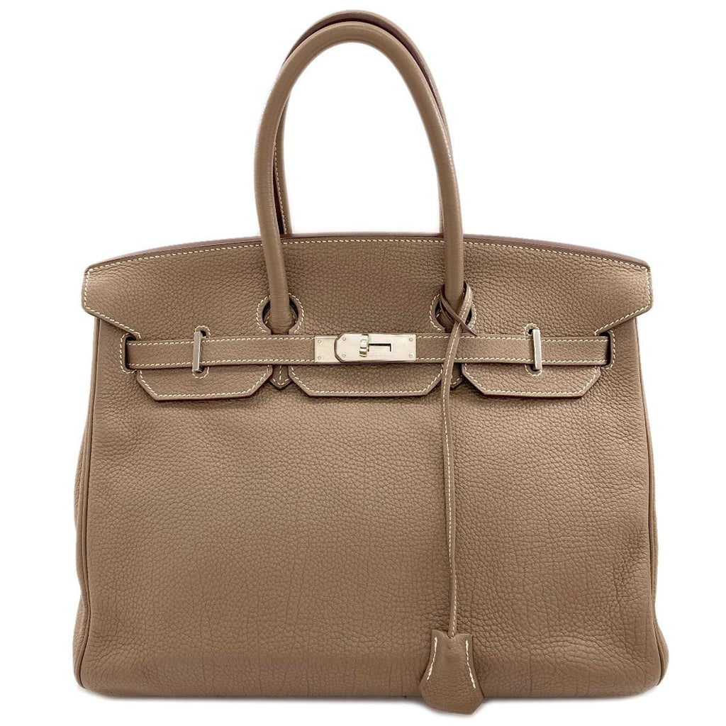 Hermes Birkin 35 Etoupe Silver Handbag Togo