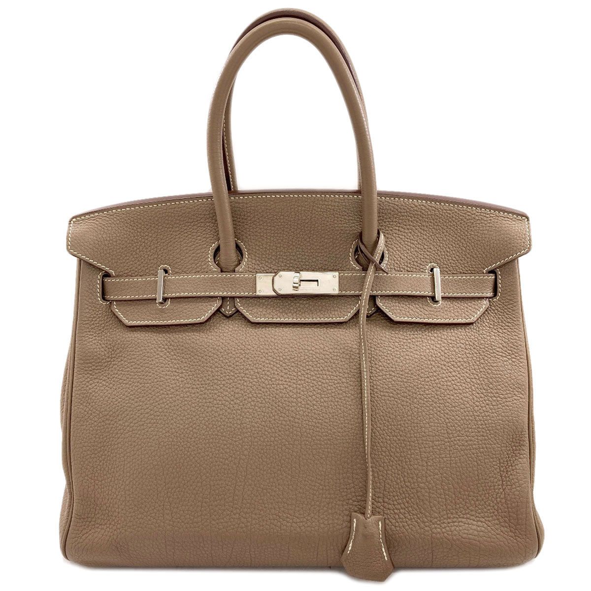 Hermes Birkin 35 Etoupe Silver Handbag Togo