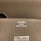 Hermes Birkin 35 Etoupe Silver Handbag Togo — view 6