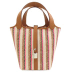 Hermes Picotin Lock PM Couverture Silver Handbag Toile Ash Swift