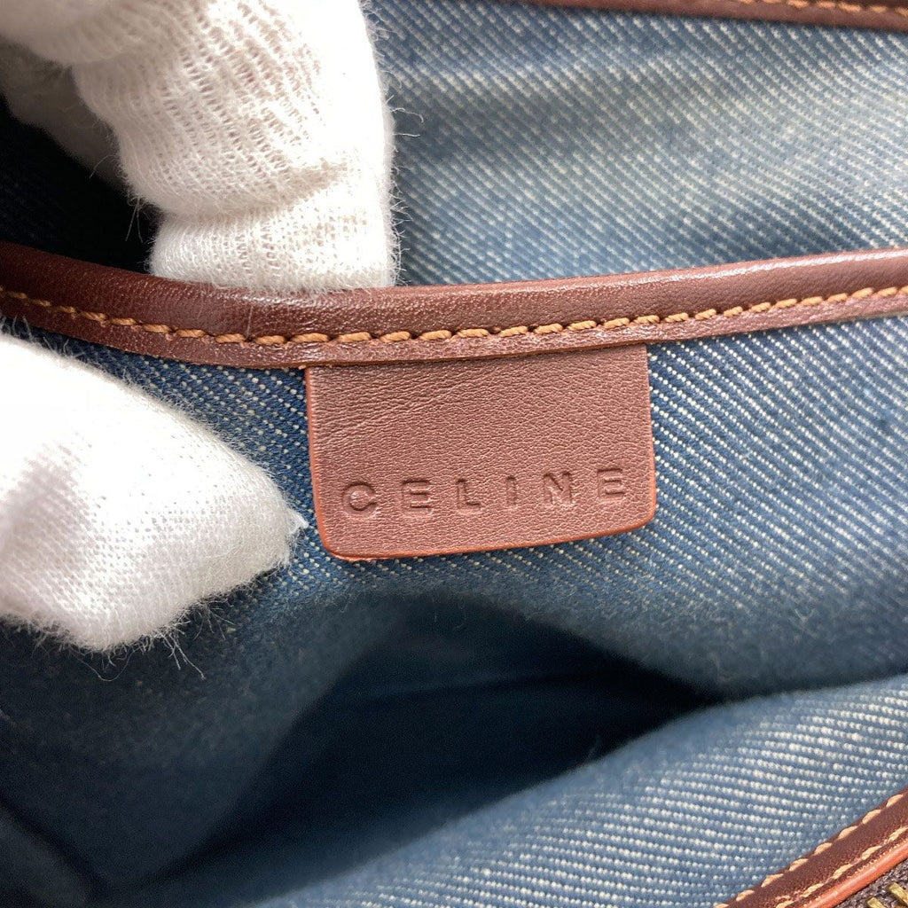 Celine Boogie Bag Handbag Denim Leather — view 6