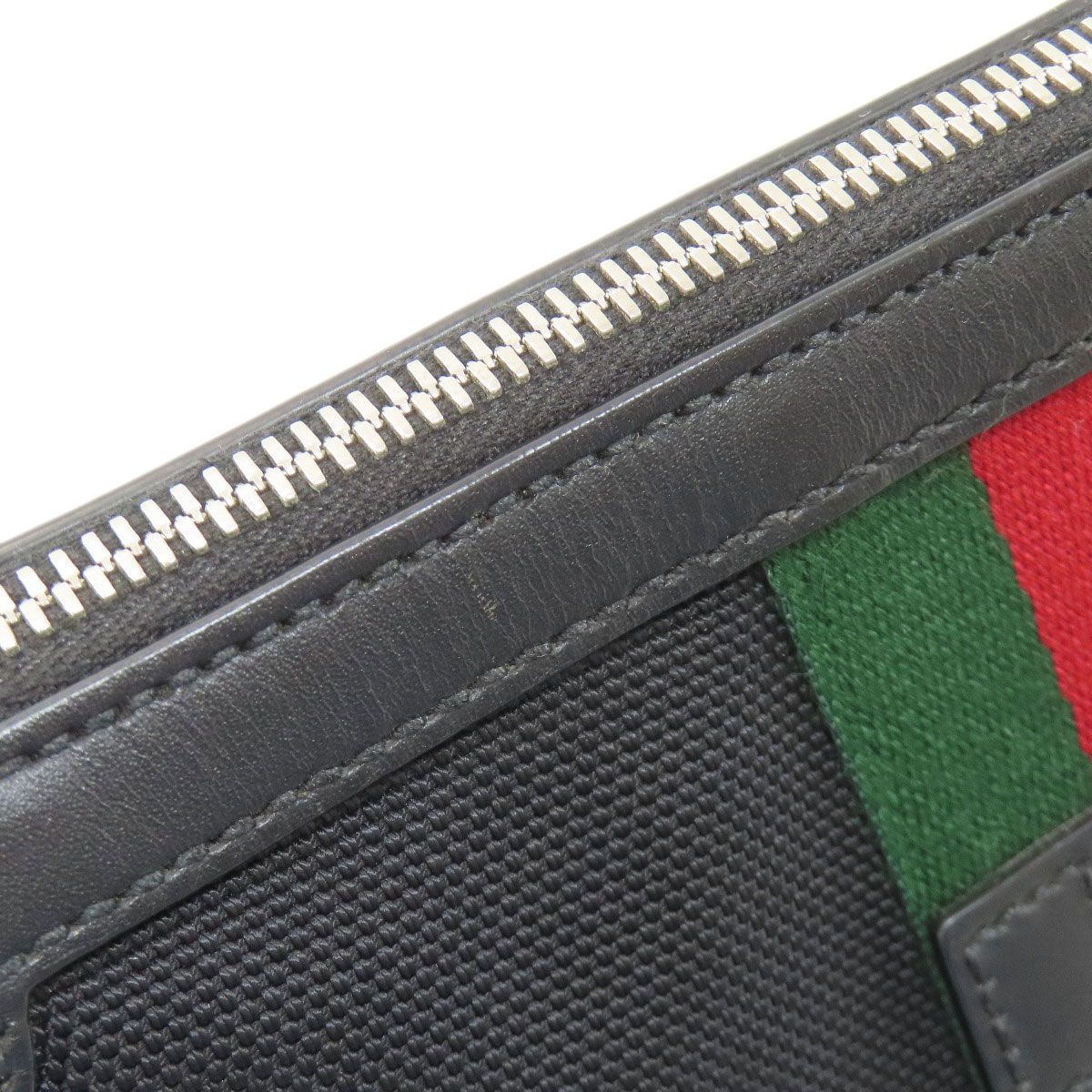 Gucci Long Shoulder Sherry Line Bag Canvas Leather — view 9