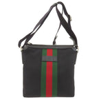 Gucci Long Shoulder Sherry Line Bag Canvas Leather