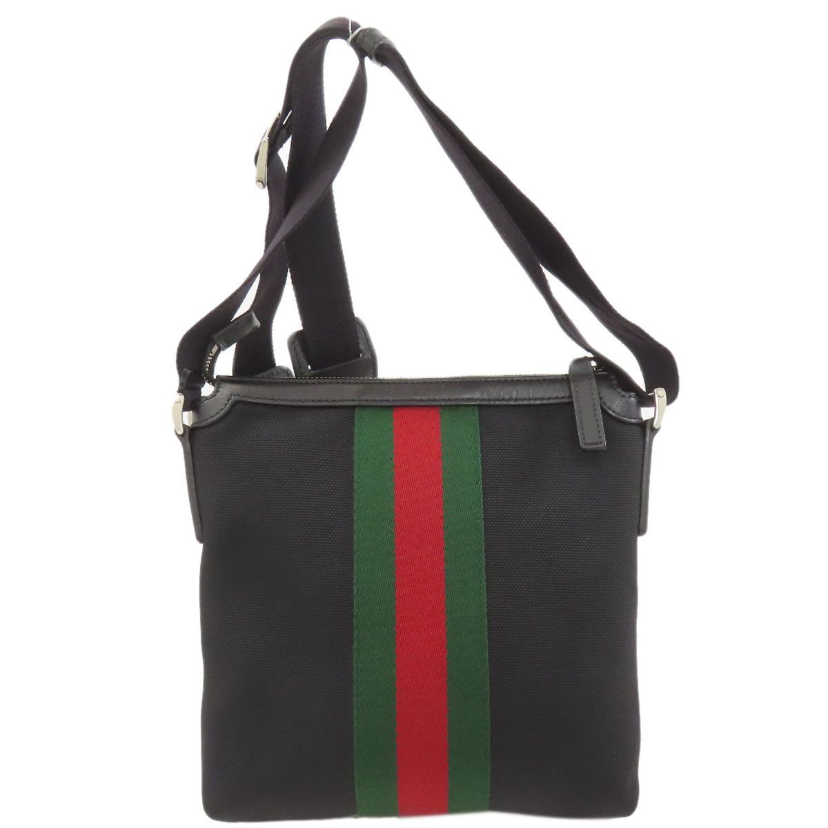 Gucci Long Shoulder Sherry Line Bag Canvas Leather — view 2