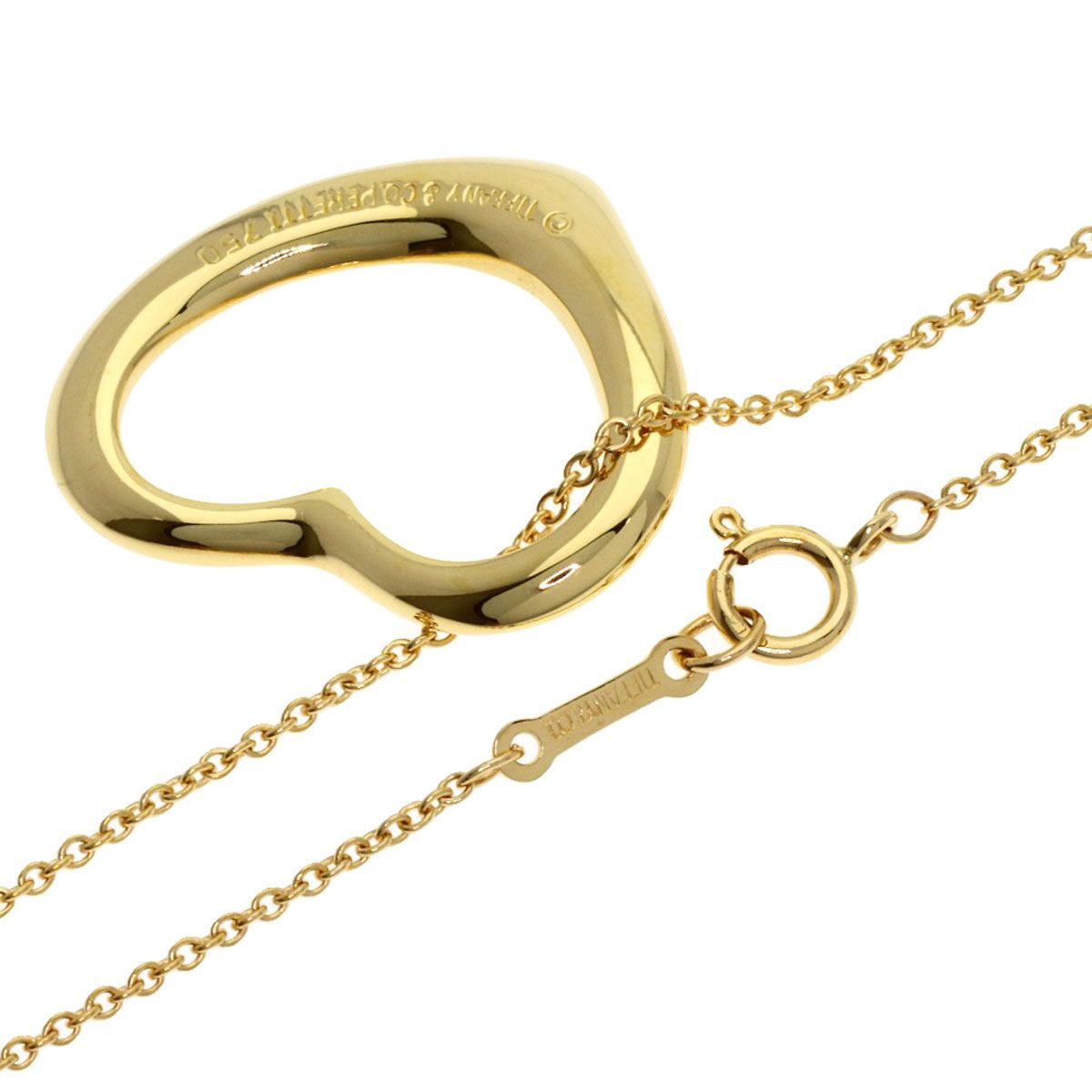 Tiffany & Co Open Heart Necklace 18k Yellow Gold — view 2