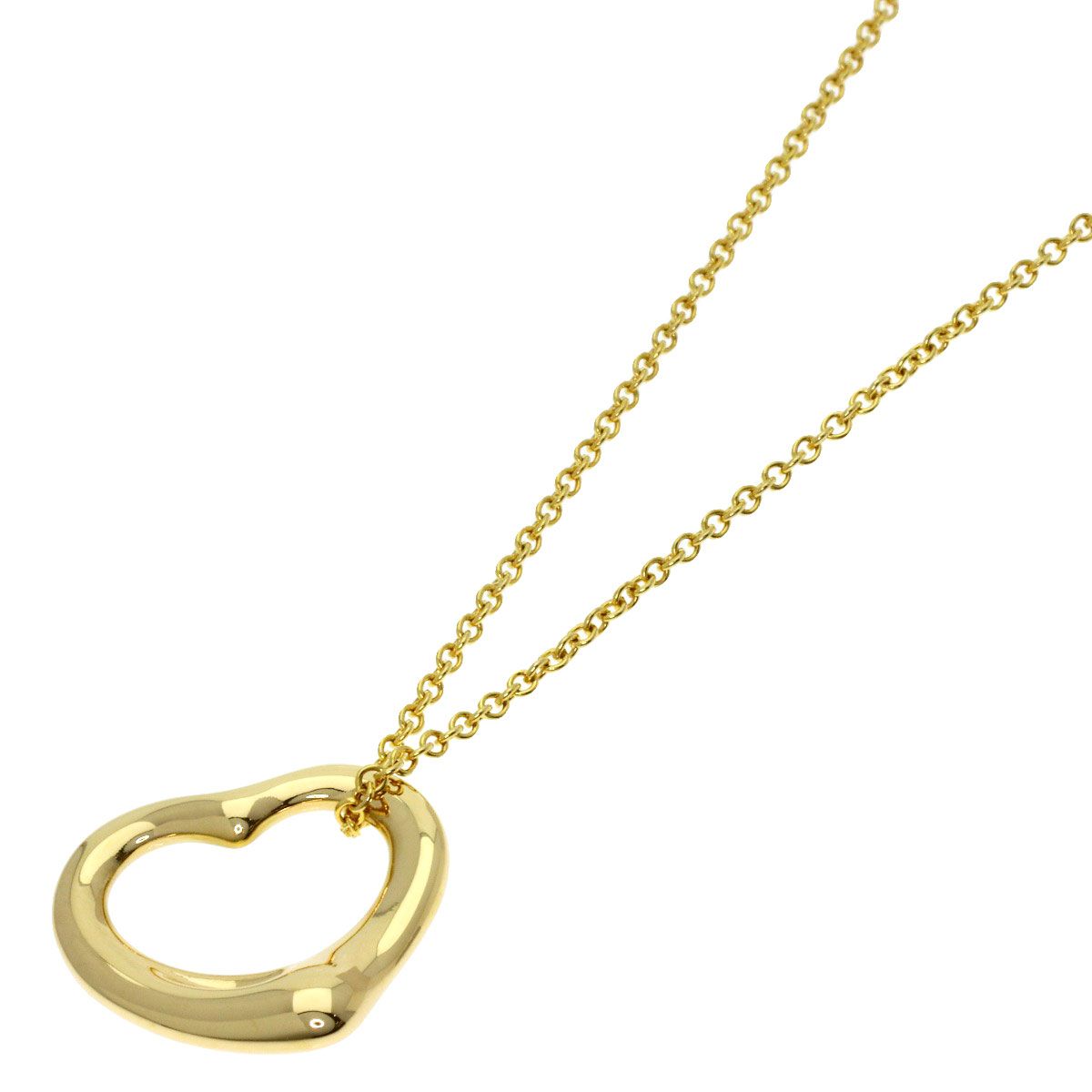 Tiffany & Co Open Heart Necklace 18k Yellow Gold