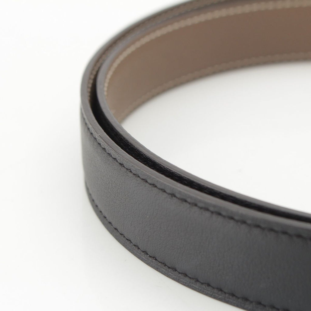 Hermes Molle Leather Reversible Belt Noir Etoupe 75 — view 7