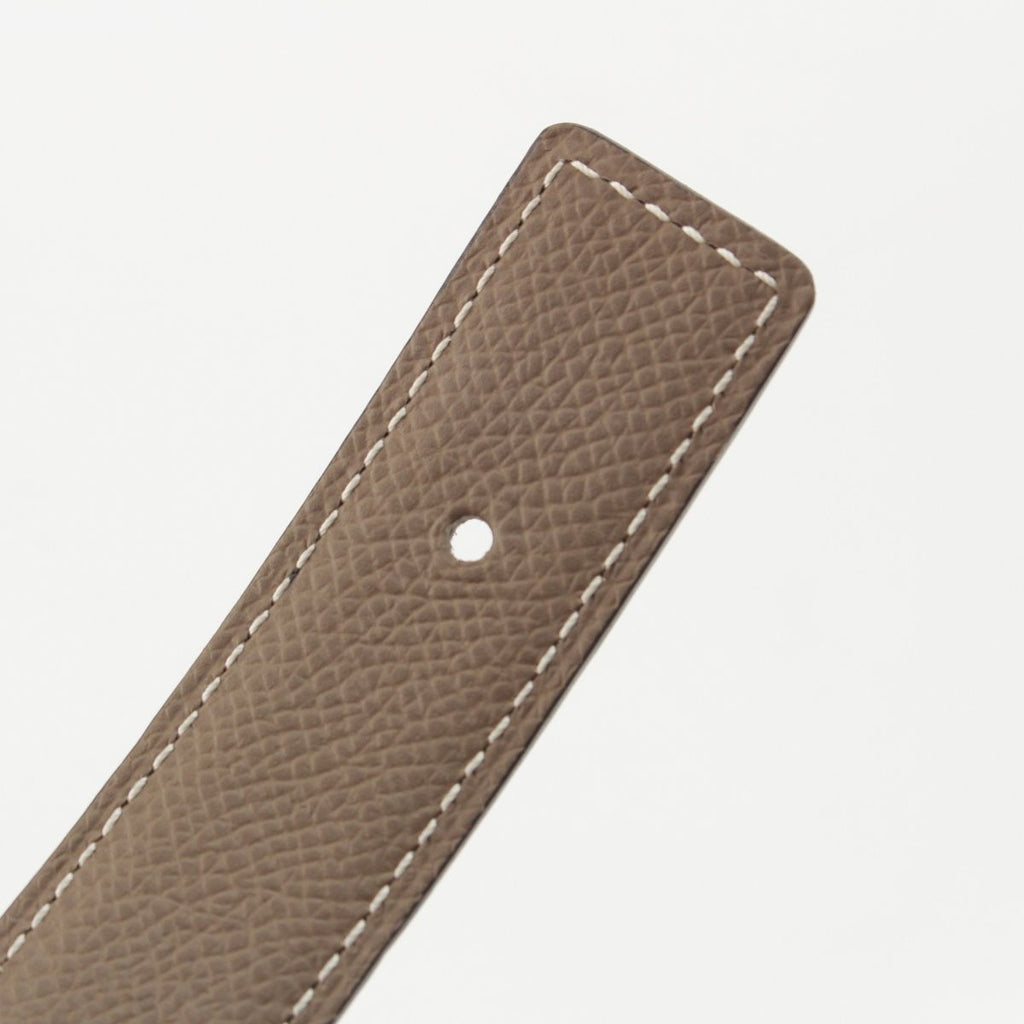 Hermes Molle Leather Reversible Belt Noir Etoupe 75 — view 4