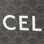 Celine Vertical Cover Small Leather 2-Way Tote Triomphe Tan Brown — view 7