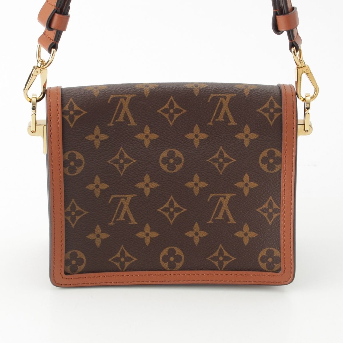 Louis Vuitton Dauphine Mini Monogram Reverse 2-Way Shoulder Clutch Brown — view 5