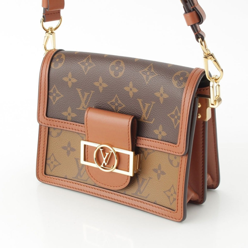 Louis Vuitton Dauphine Mini Monogram Reverse 2-Way Shoulder Clutch Brown — view 3