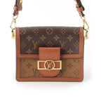 Louis Vuitton Dauphine Mini Monogram Reverse 2-Way Shoulder Clutch Brown — view 2