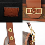 Louis Vuitton Dauphine Mini Monogram Reverse 2-Way Shoulder Clutch Brown — view 8