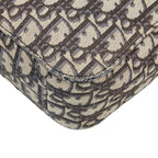 Dior Oblique Saddle Logo Jacquard Crossbody Shoulder Bag Black Beige Canvas — view 5