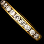 Tiffany & Co Channel Setting Ring Half Diamond 18k YG 750 — view 6