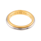 Tiffany & Co Milgrain Band Ring Platinum Pt 18k YG 750 — view 3