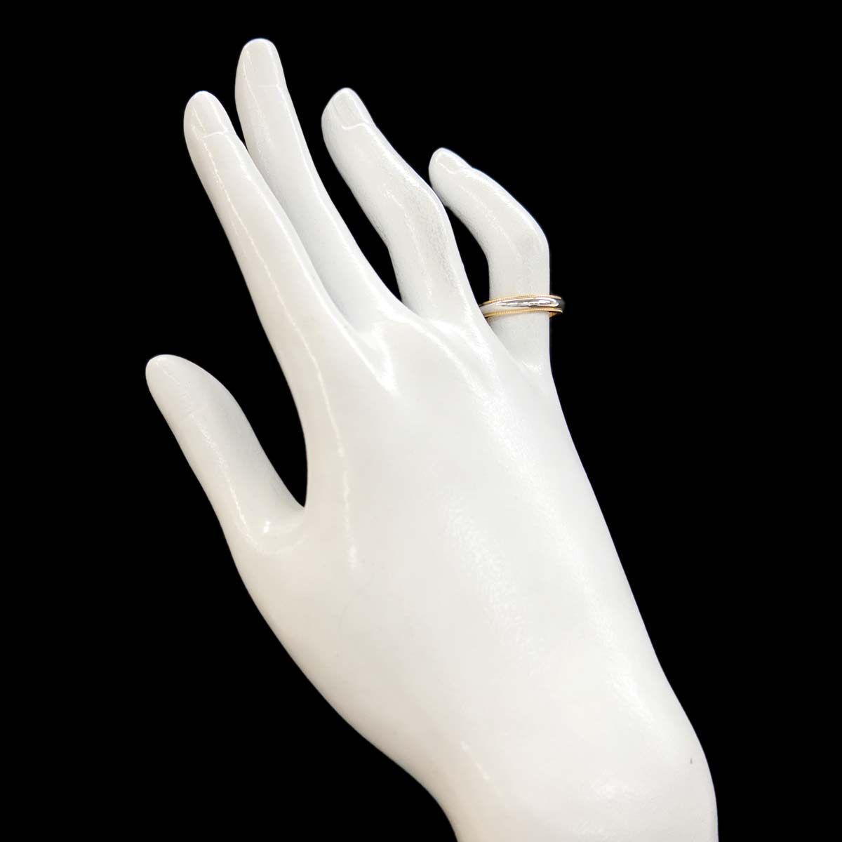 Tiffany & Co Milgrain Band Ring Platinum Pt 18k YG 750 — view 6