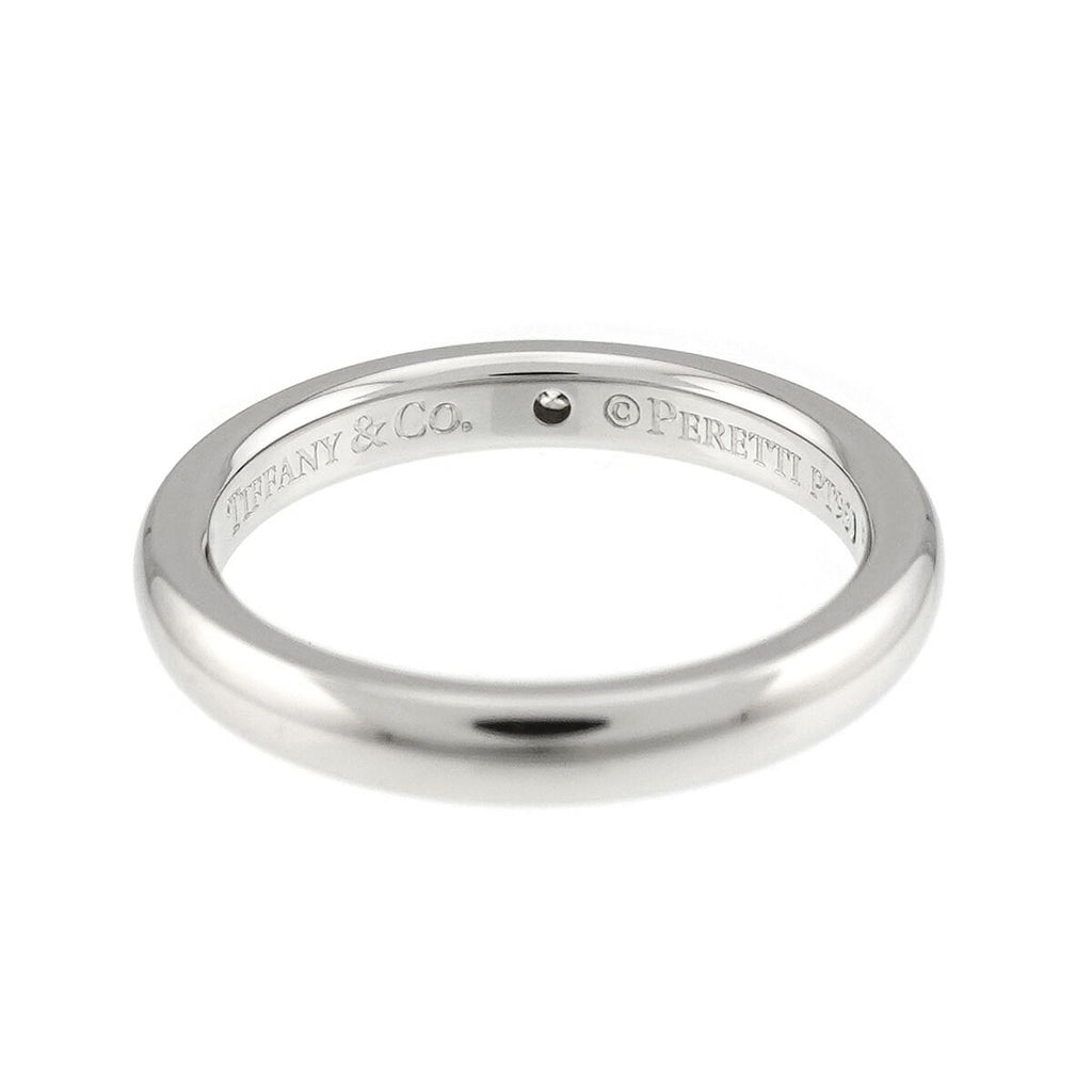 Tiffany & Co Stacking Band Ring Diamond Pt Platinum — view 3