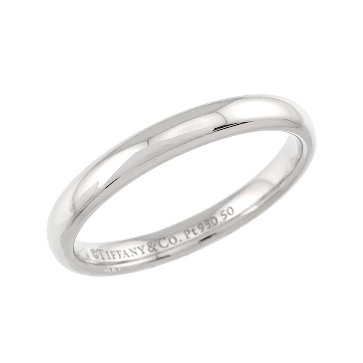 Tiffany & Co Forever Band Ring Pt Platinum Stacking — view 4